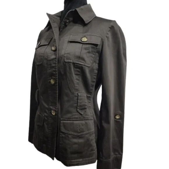 Antonio Melani Lightweight Pocket Jacket Brown Women's Size 4 - Picture 3 of 11